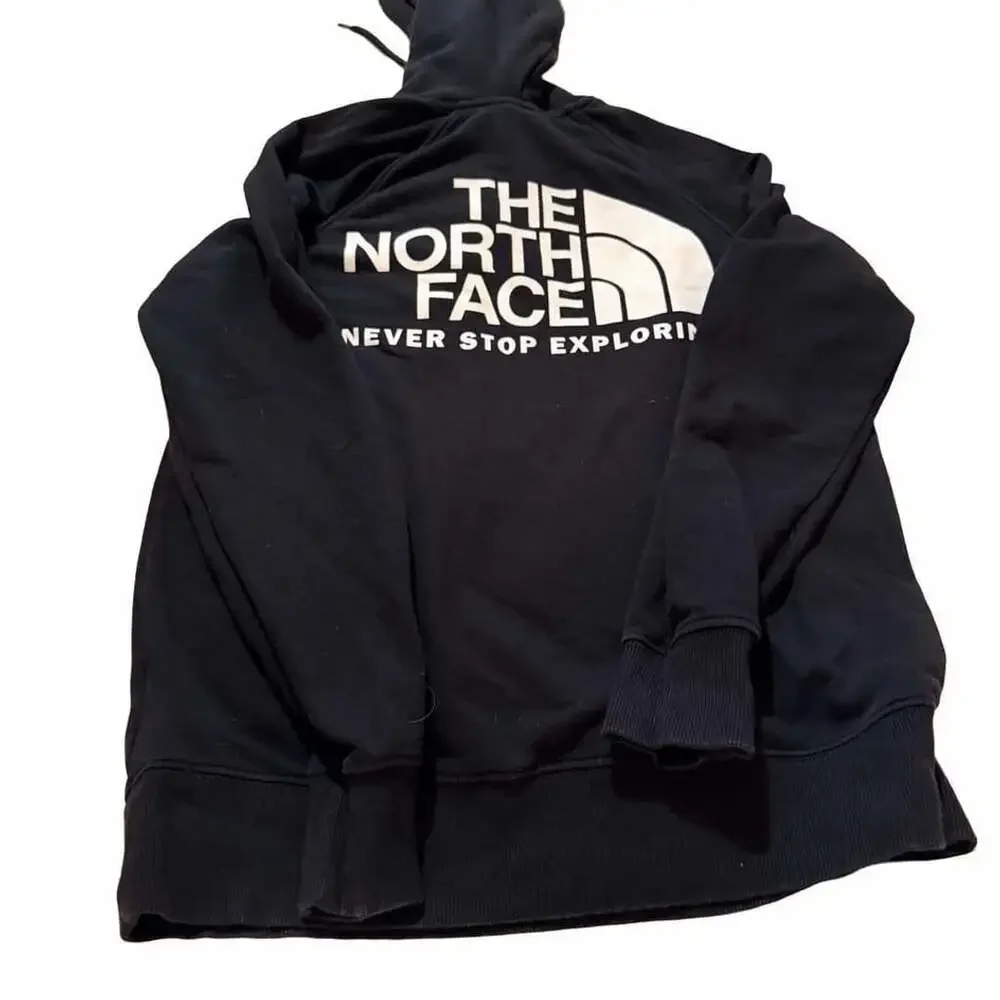 The North Face Black Fleece Pullover Hoodie Big Back Logo Size Small S